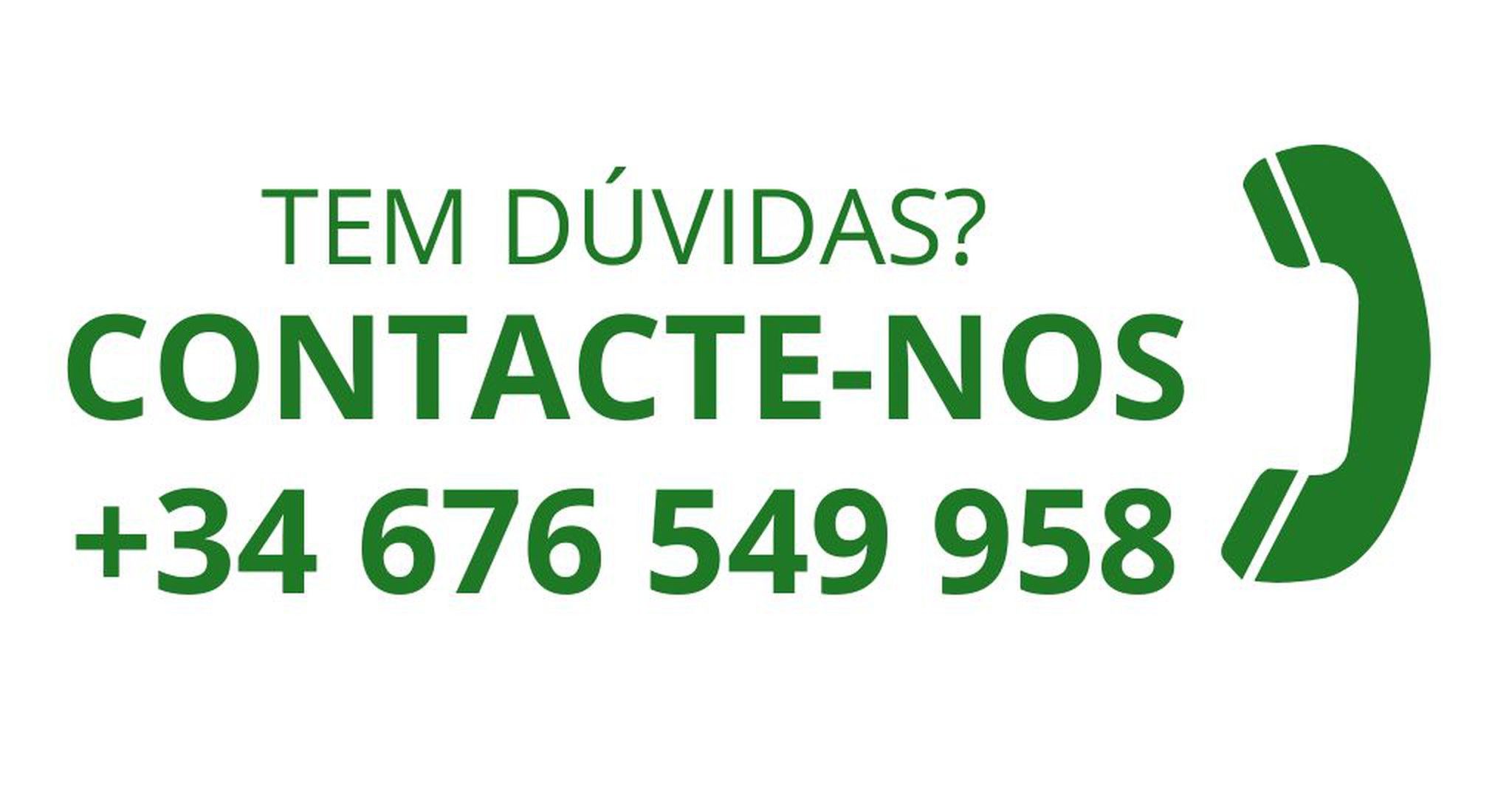 Em caso de dúvidas, ligue para o número de atendimento telefônico: +34 676 549 958