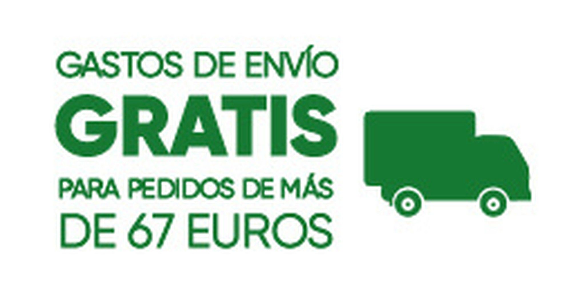 Envío gratuito para dentro de la Península Ibérica y Portugal peninsular en compras superiores a 67€