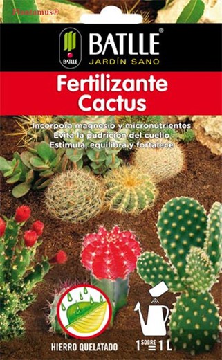 Fertilizante para cactus, mejora las defensas y evita la pudrición del cuello