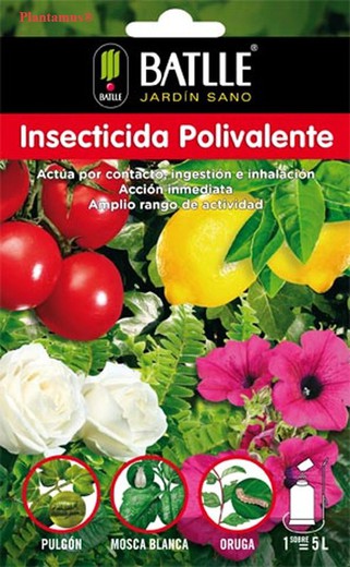 Insecticida triple acción: pulgones, moscas blancas, orugas