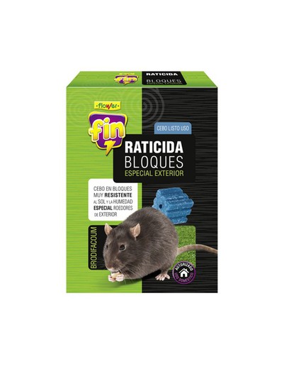 Raticida, cebo en bloques para el jardín contra topillos, ratas o ratones de campo, ...