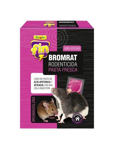 Raticida, cebo en pasta fresca para roedores: ratas, ratones, topos, ...