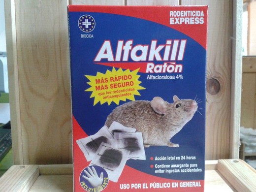 Raticida cebo en pasta, rodenticida Alfakill