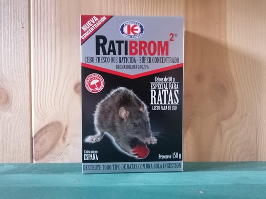 Ratibrom rat poison 2 rats appâts frais spéciaux