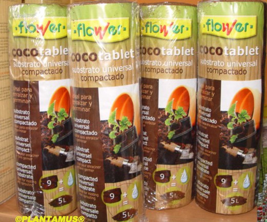 Sustrato compactado de coco para todo tipo de plantas