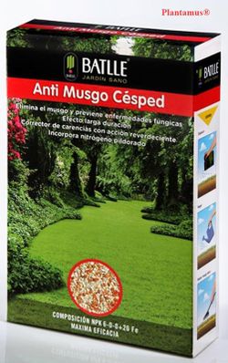 Adubo anti-musgo granulado de ação tripla
