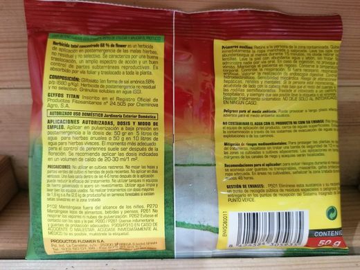 Herbicida total para matar ervas daninhas