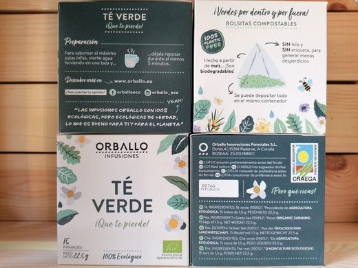 Infusión de Té Verde ecológico