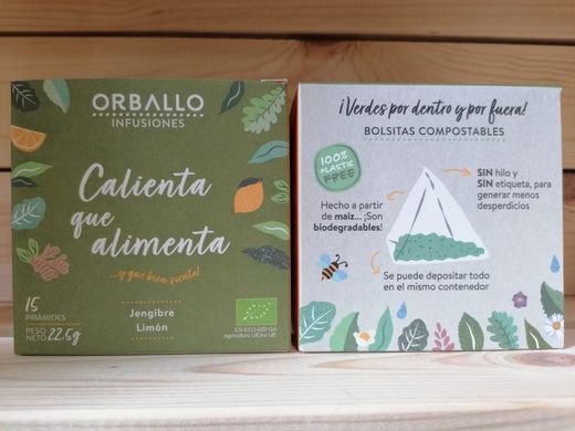 Infusión ecológica de jengibre y corteza de limón