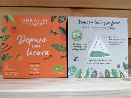 Infusión ecológica de ortiga, regaliz y corteza de naranja