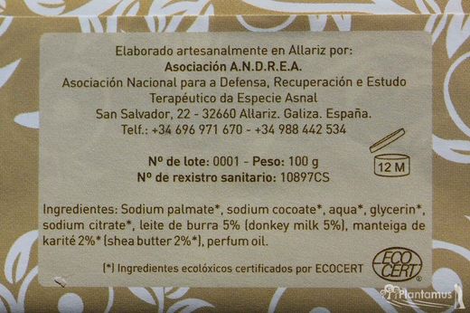 Sabonete de leite de burro com pasta BIO