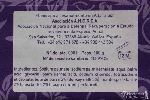 Jabón con leche de burra lavanda