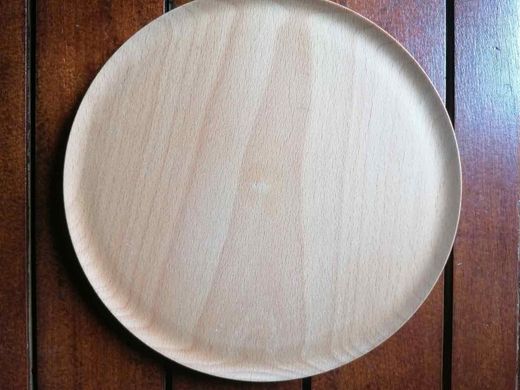 Assiette en bois de hêtre de 20 cm de diamètre