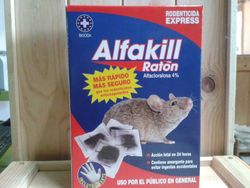 Raticida cebo en pasta, rodenticida Alfakill