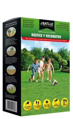 Semente de grama rústica e decorativa