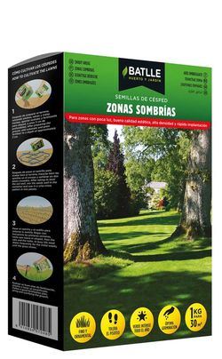 Áreas com sombra para gramado