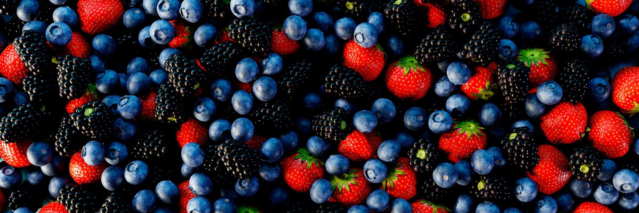 Variedad de frutos del bosque